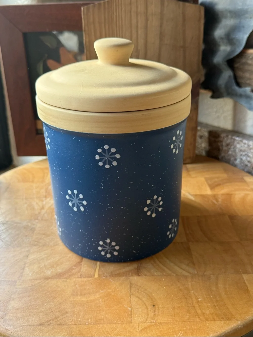 Vintage Happy Holidays Christmas Cookie Canister | Santa, Penguin & Snowman